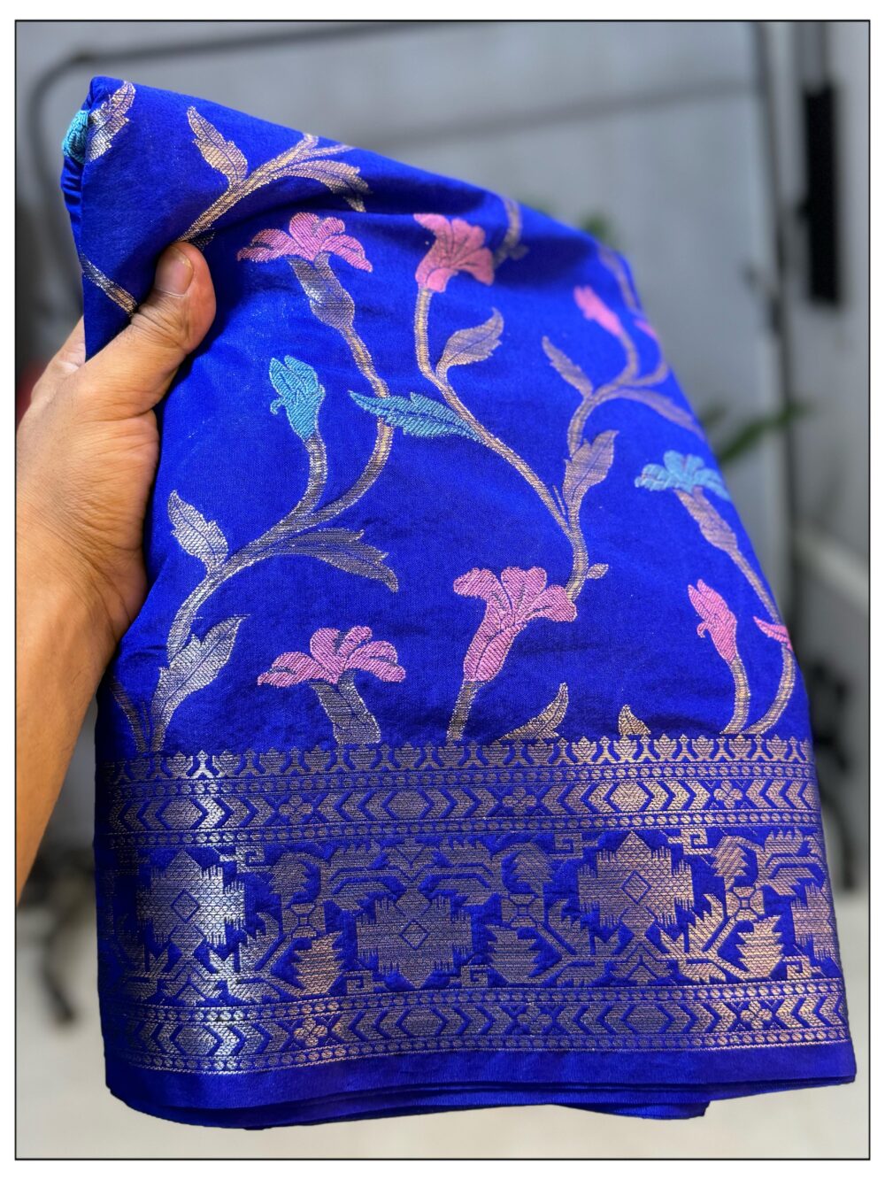 Royal Blue Dupion Silk Saree