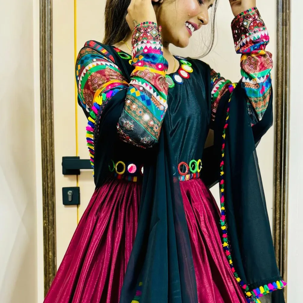 2-Piece Chinon Silk Gown with Beautiful Dupatta