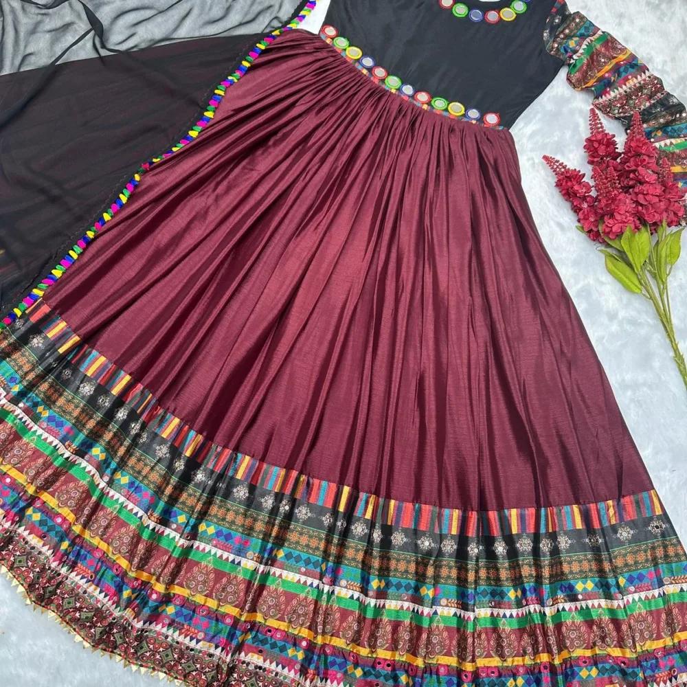 2-Piece Chinon Silk Gown with Beautiful Dupatta