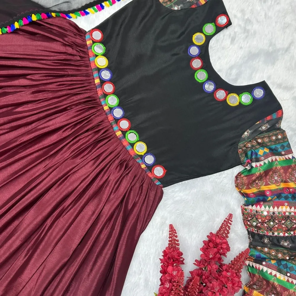 2-Piece Chinon Silk Gown with Beautiful Dupatta
