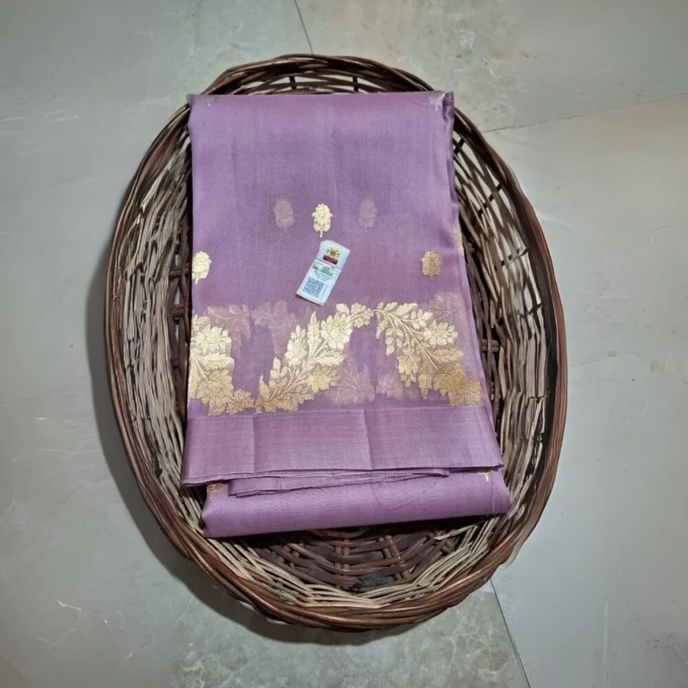 Lavender color saree