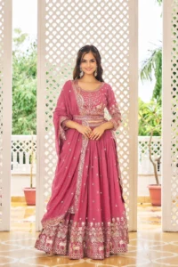 Festive Wear Lehenga Choli in Baby Pink Color