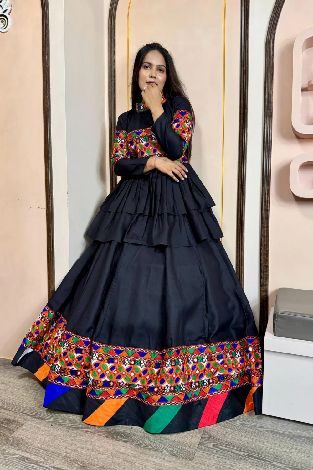 Double Flair Kediyu-Lahenga with Dupatta