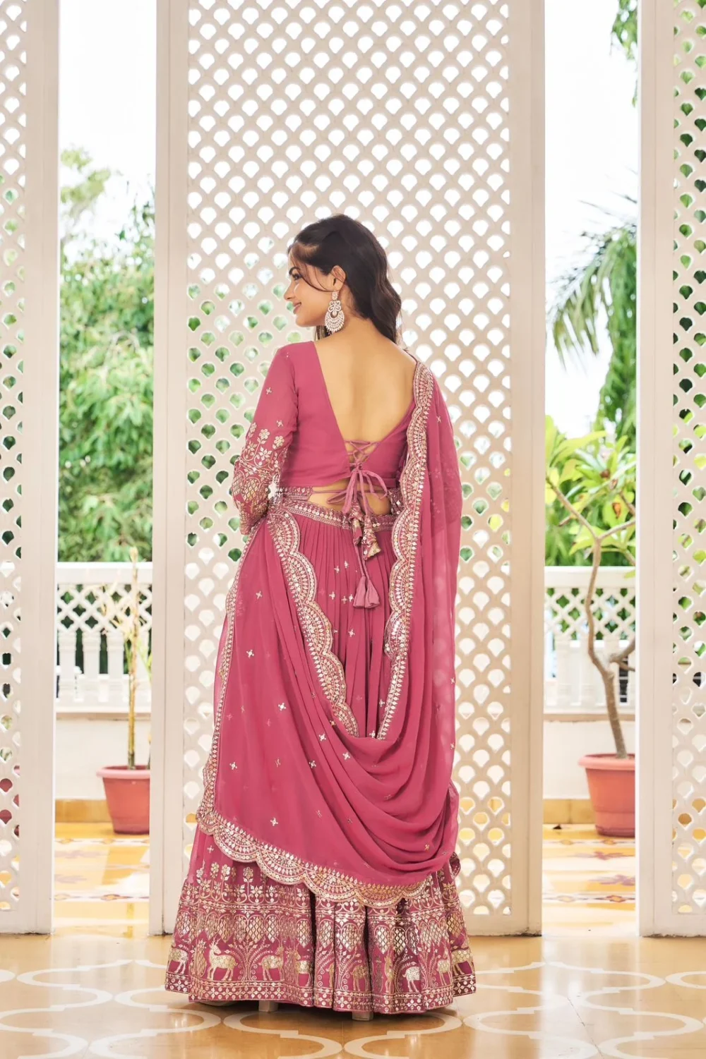 Festive Wear Lehenga Choli in Baby Pink Color