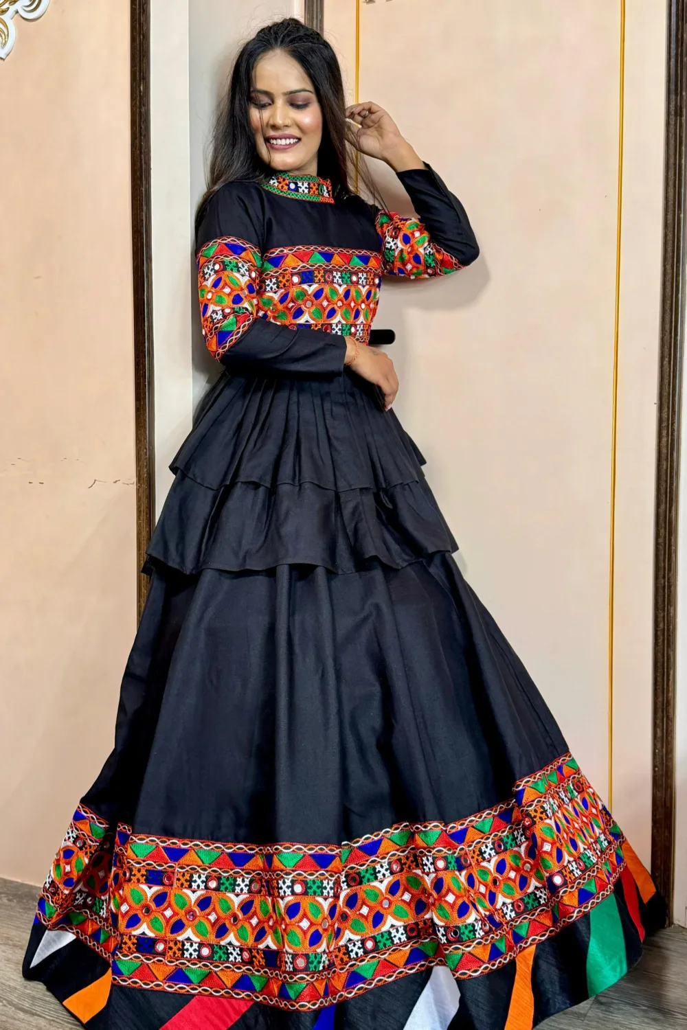 Double Flair Kediyu-Lahenga with Dupatta