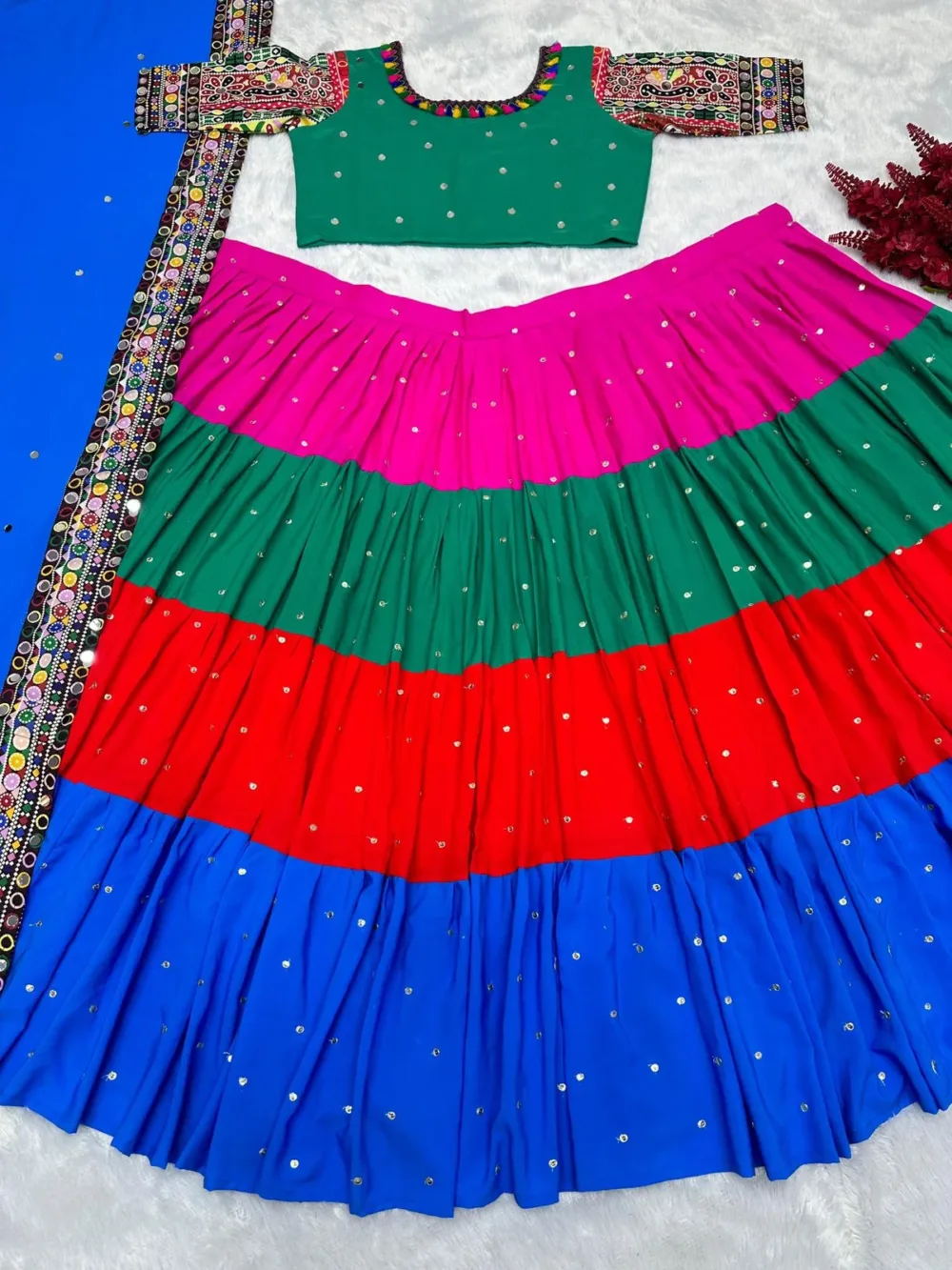 3-Piece Lehenga with Choli and Beautiful Dupatta