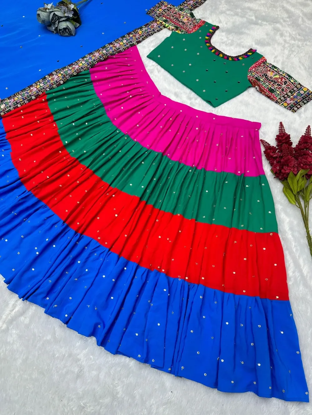 3-Piece Lehenga with Choli and Beautiful Dupatta