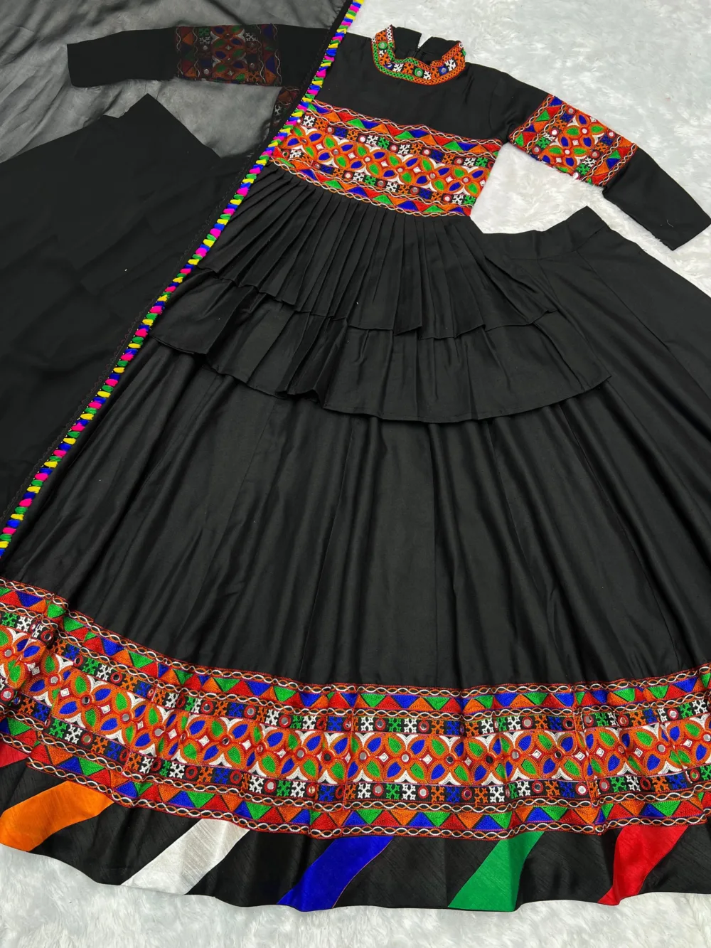 Double Flair Kediyu-Lahenga with Dupatta