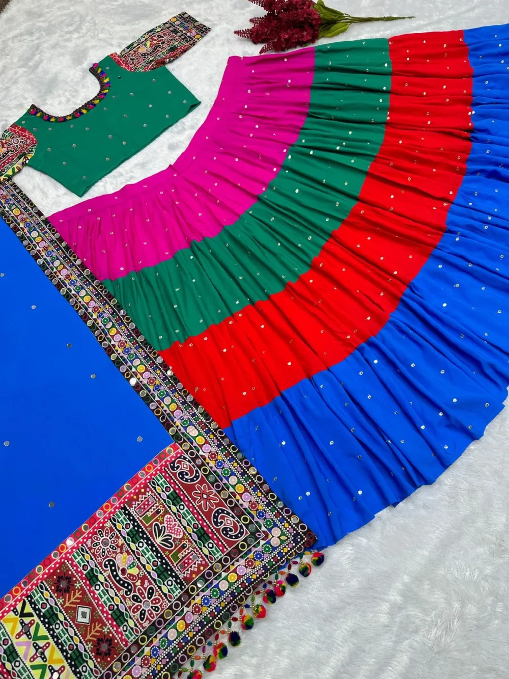 3-Piece Lehenga with Choli and Beautiful Dupatta