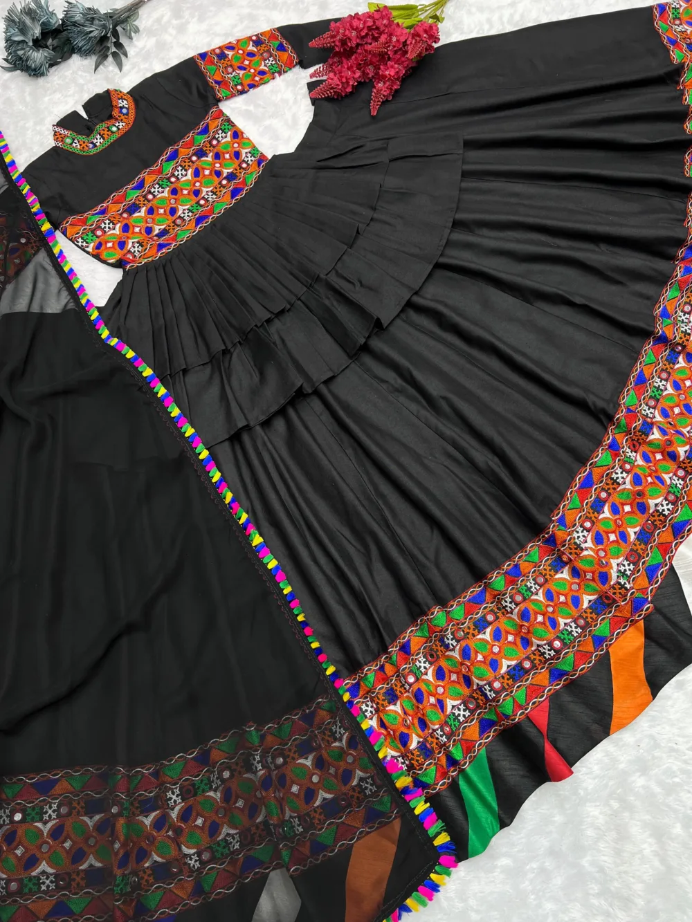 Double Flair Kediyu-Lahenga with Dupatta
