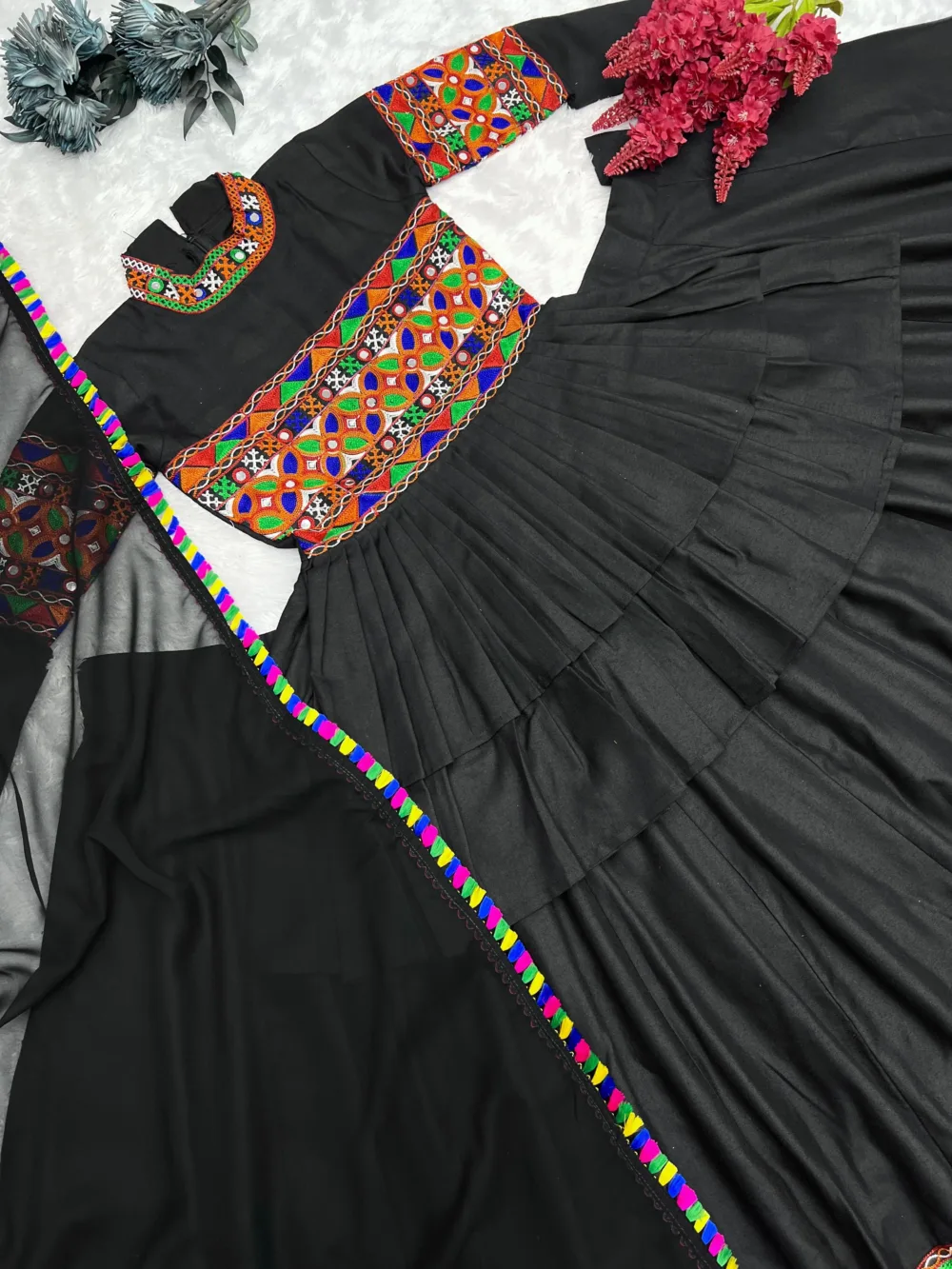 Double Flair Kediyu-Lahenga with Dupatta