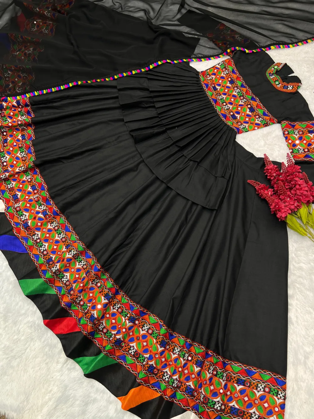 Double Flair Kediyu-Lahenga with Dupatta