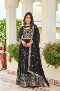 Navratri Special Black Color Lehenga Choli