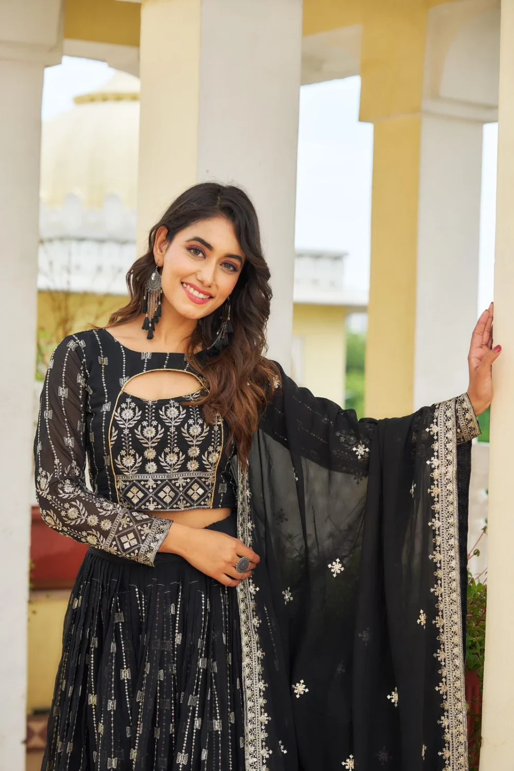 Navratri Special Black Color Lehenga Choli