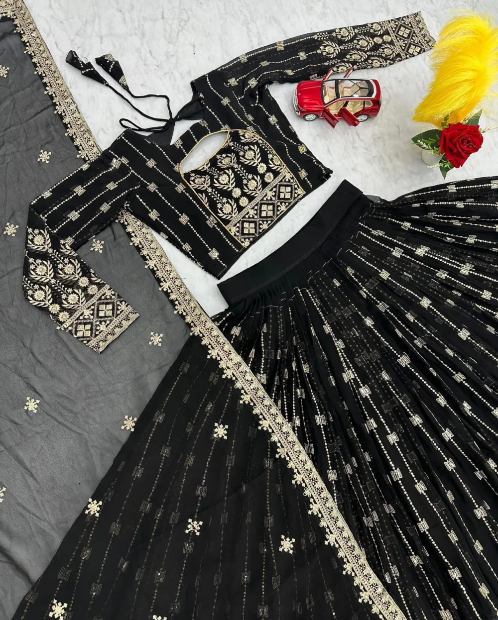 Navratri Special Black Color Lehenga Choli