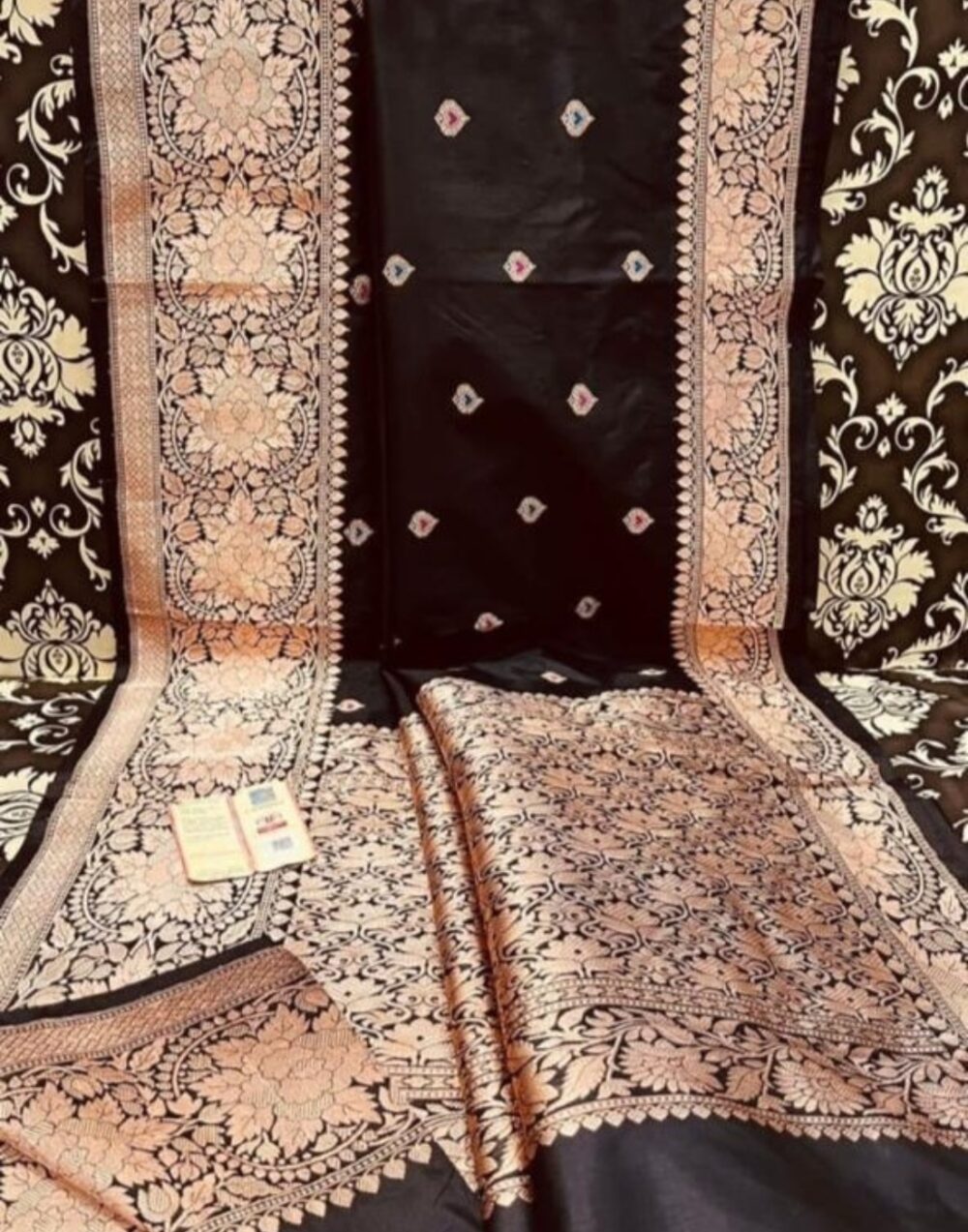 Mysore Silk Black Color Saree