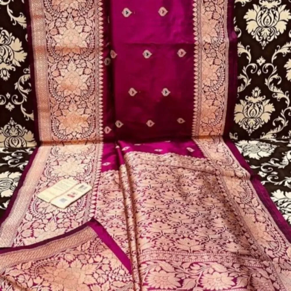 Mysore Silk Magenta Color Saree