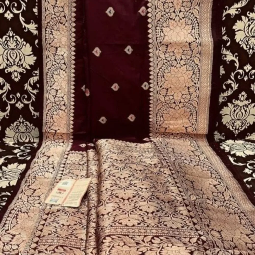 Mysore Silk Wine Color Saree