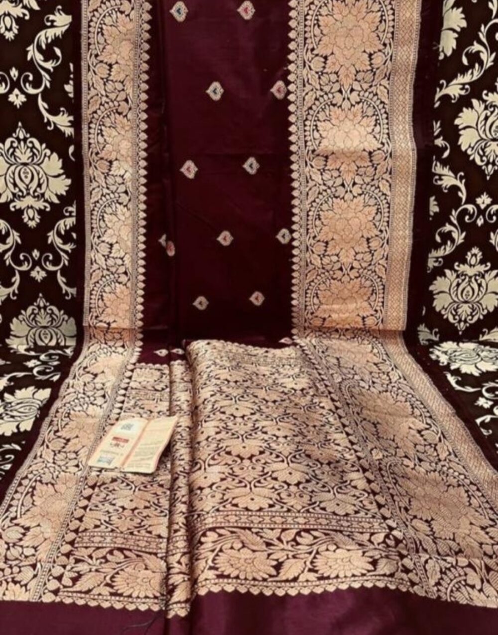 Mysore Silk Wine Color Saree