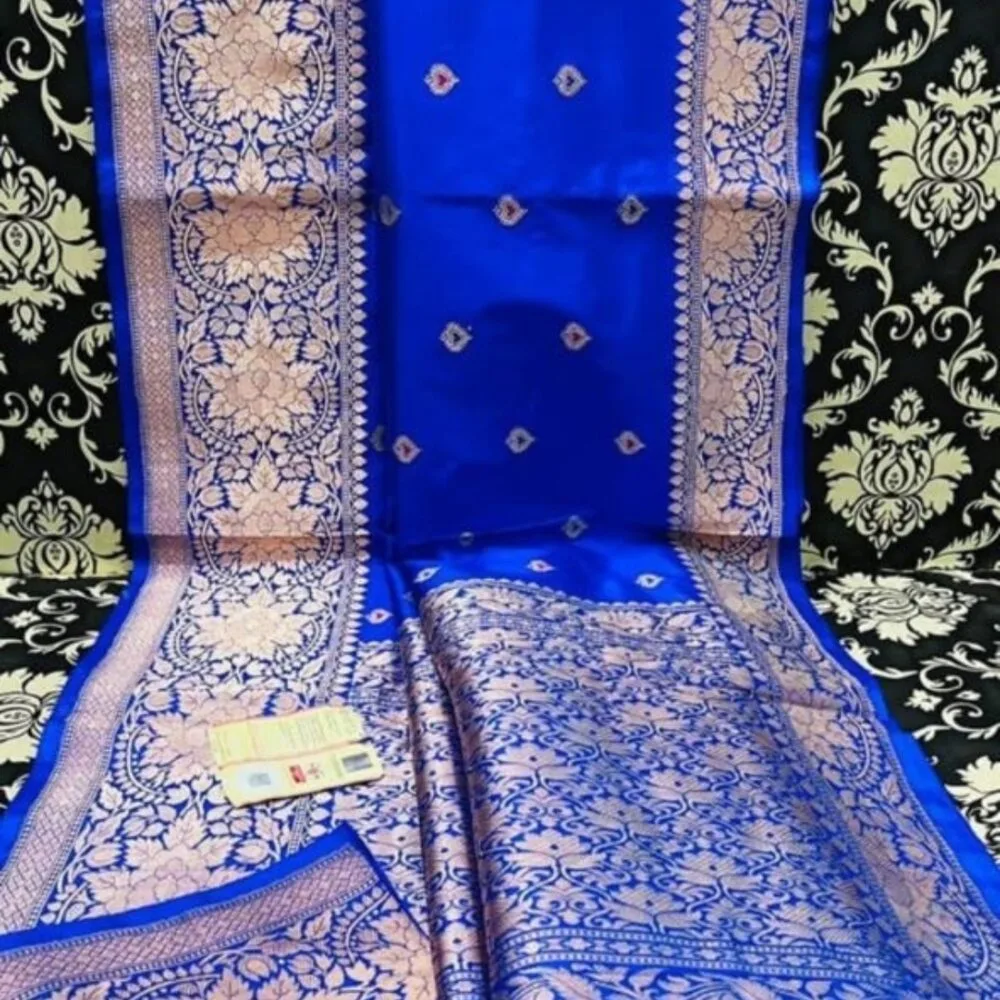 Mysore Silk Blue Color Saree