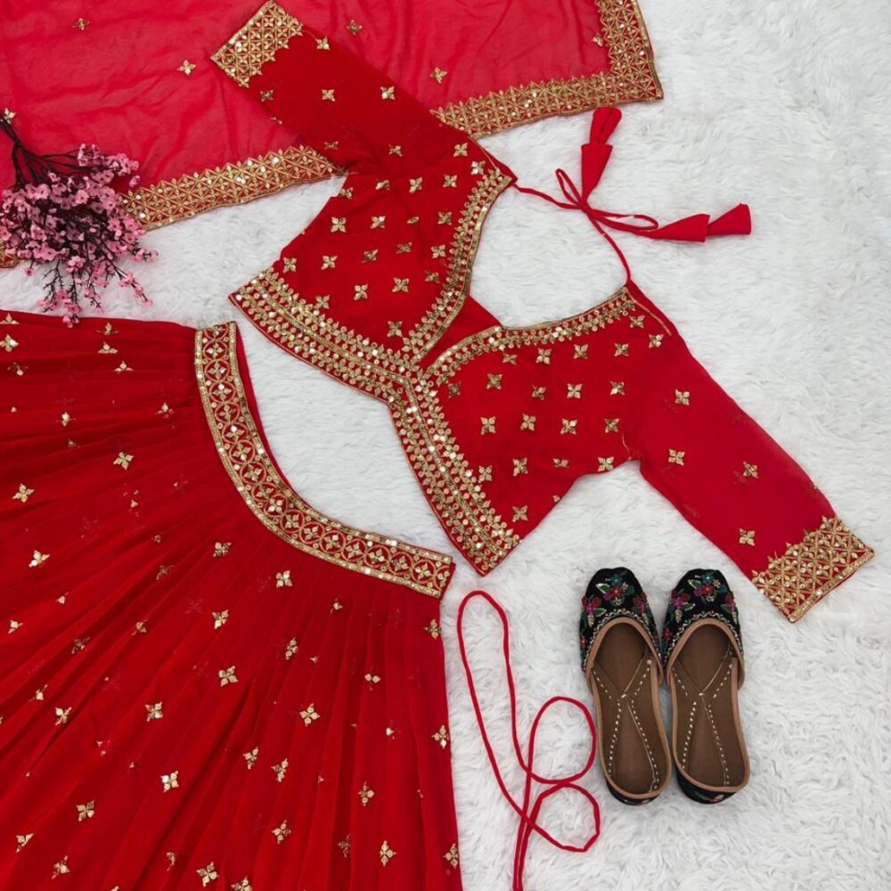Wedding Collection Lehenga Choli with Full Heavy Embroidery Sequence Work