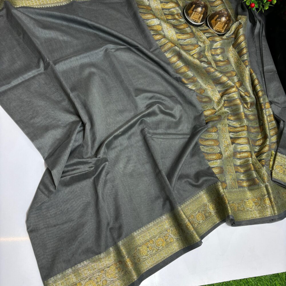 banarasi semi chiffon saree